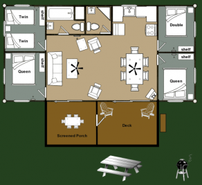 Cabin 6 Eagle - floorplan 